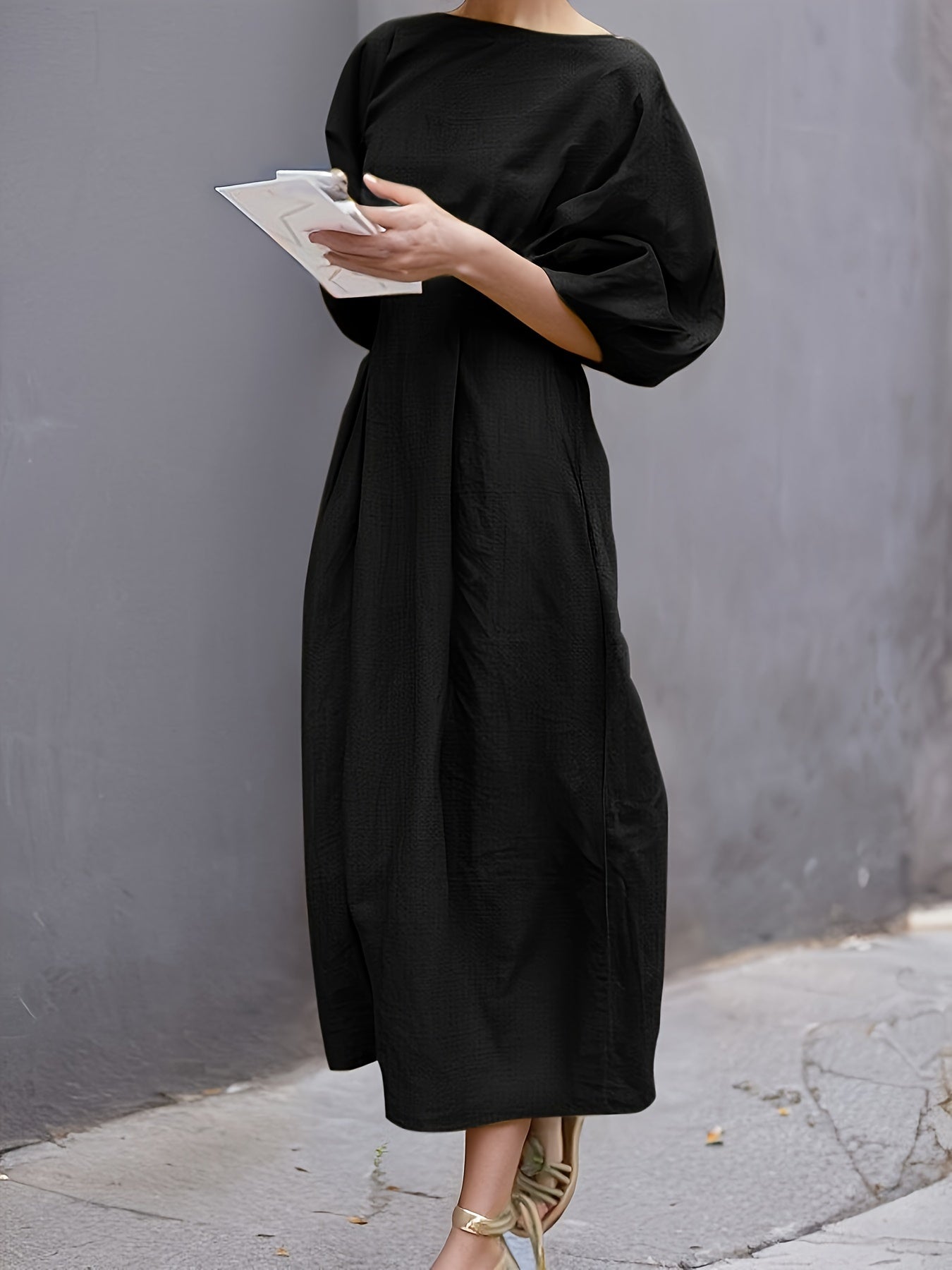 Elegant Linen Midi Dress