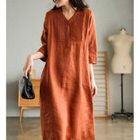Elegant Linen Long Dress