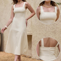 Elegant Linen Midi Dress