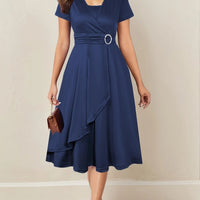 Polished Skinny Fit Dress with Elegant Edge