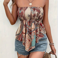 Playful Paisley Bandeau Top