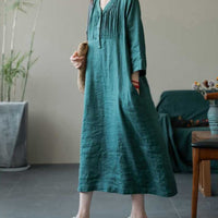 Elegant Linen Long Dress