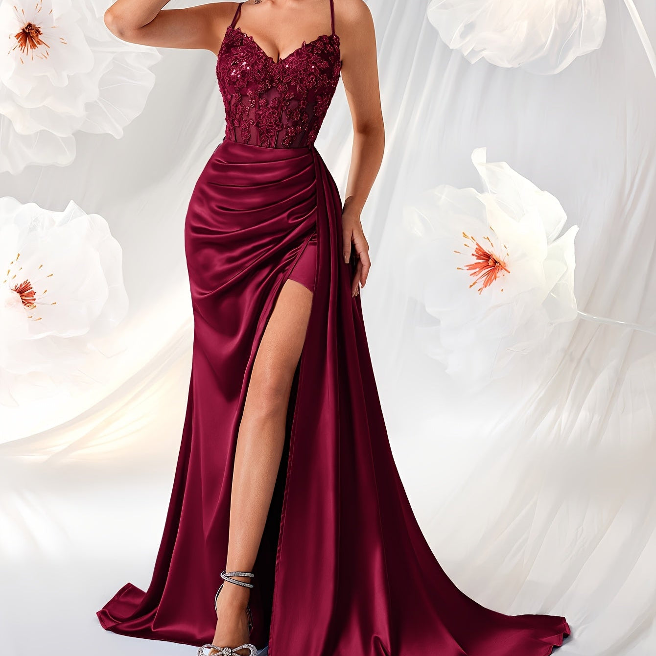 Elegant Embroidery Midi Dress