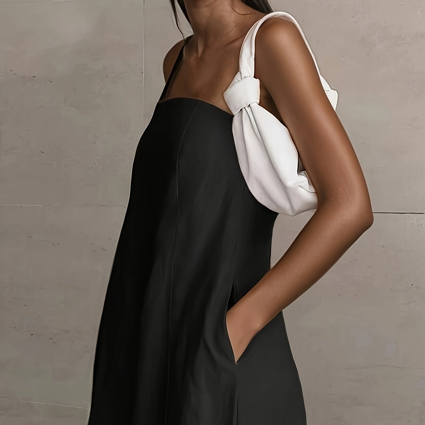 Elegant Linen Strapless Dress