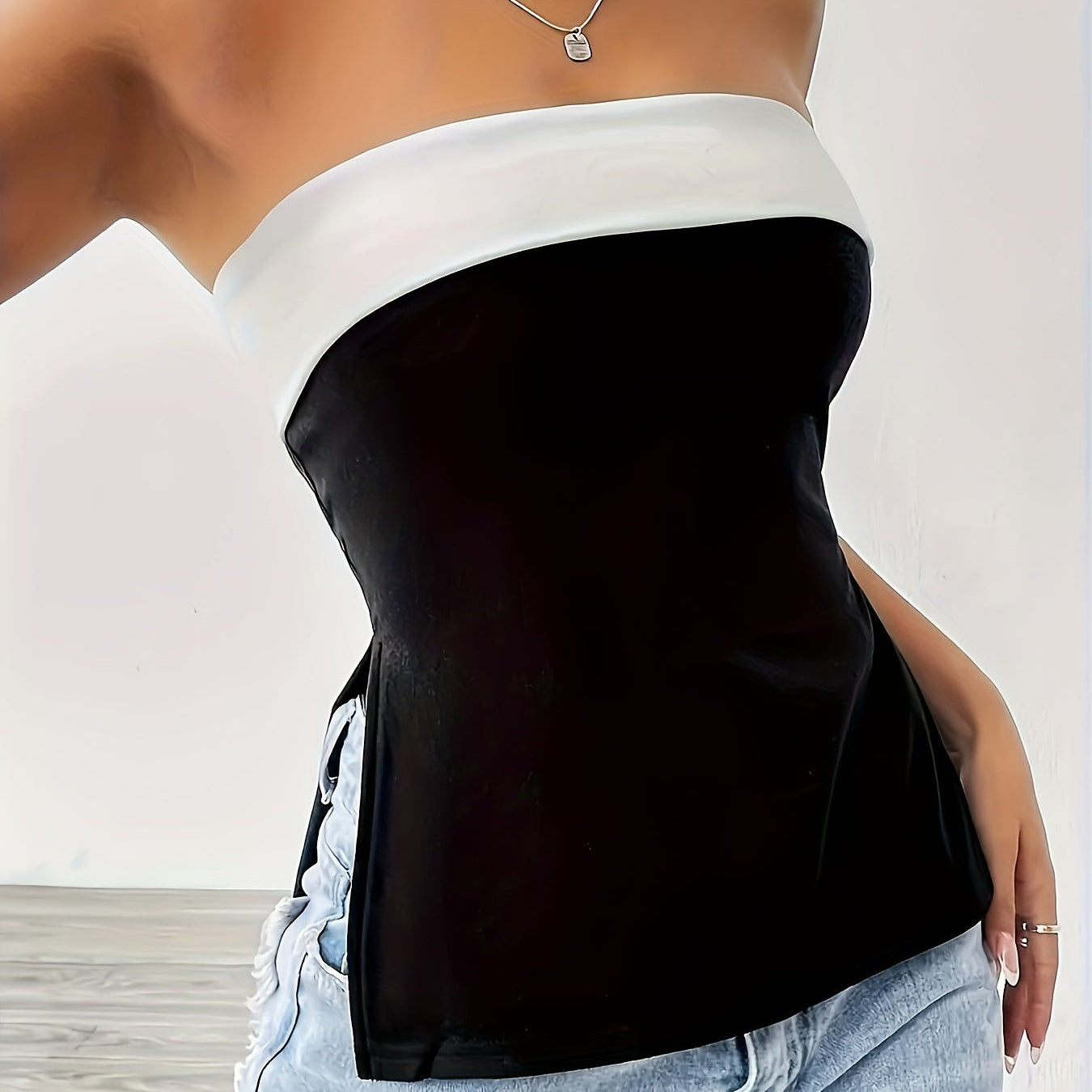 Bold Colorblock Bandeau Top