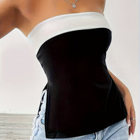 Bold Colorblock Bandeau Top