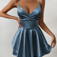 Refined V-Neck Dress with Soft Movement