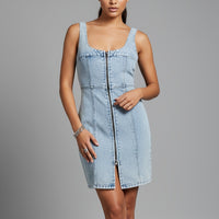 Elegant Denim Mini Dress