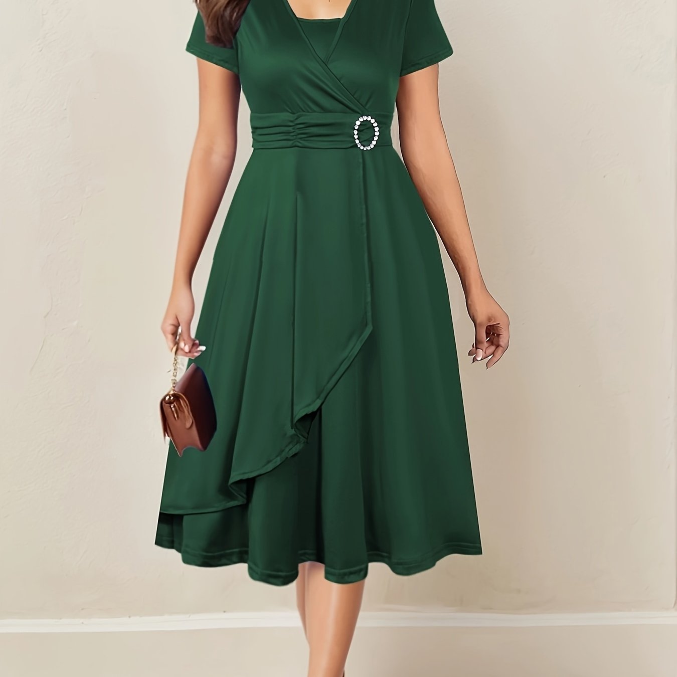 Polished Skinny Fit Dress with Elegant Edge