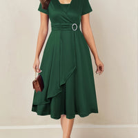 Polished Skinny Fit Dress with Elegant Edge