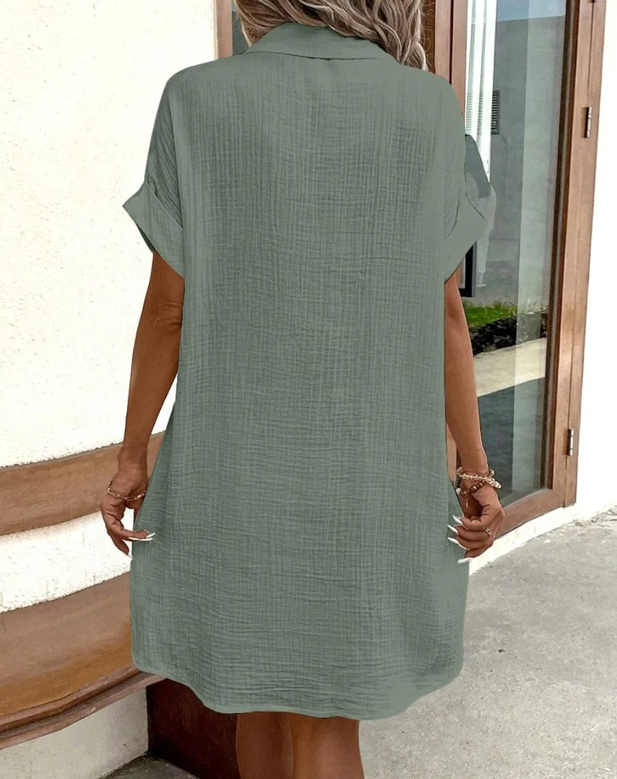 Breezy Linen Shirt Dress