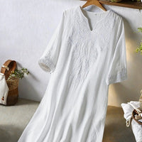 Elegant Linen Midi Dress