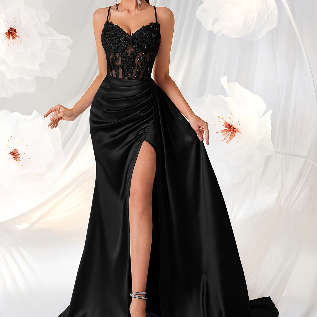 Elegant Embroidery Midi Dress