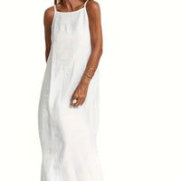 Relaxed Linen Spaghetti Dress