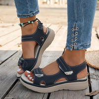 Elegant Microfiber Platform Sandals