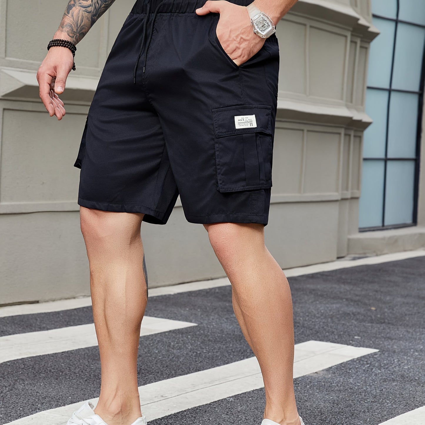 Herren Freizeit-Utility-Arbeitsshorts mit mehreren Taschen Komfort