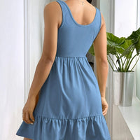 Ruffled Lychee Leaf Off-Shoulder Beach & Resort Dress for Women