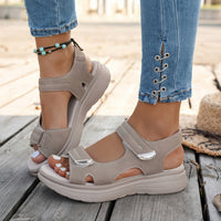 Elegant Microfiber Platform Sandals