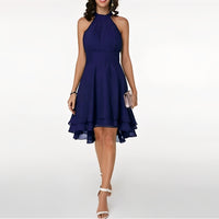 Elegant Halter Midi Dress