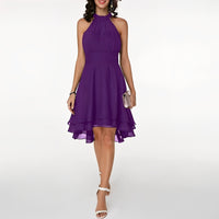 Elegant Halter Midi Dress