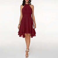 Elegant Halter Midi Dress