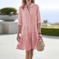 Airy Striped Midi Dress