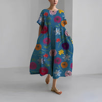 Relaxed Printed Casual Dress