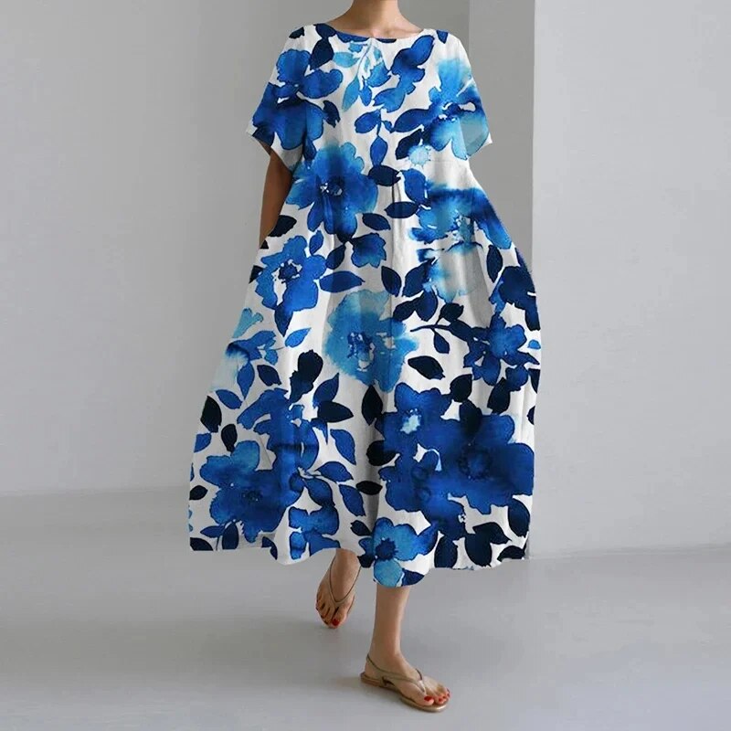 Relaxed Printed Casual Dress