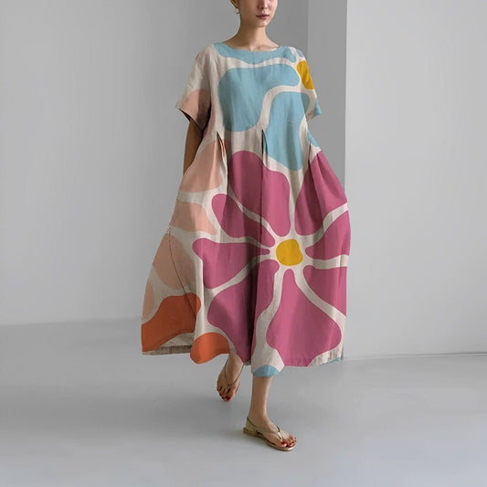 Relaxed Printed Casual Dress