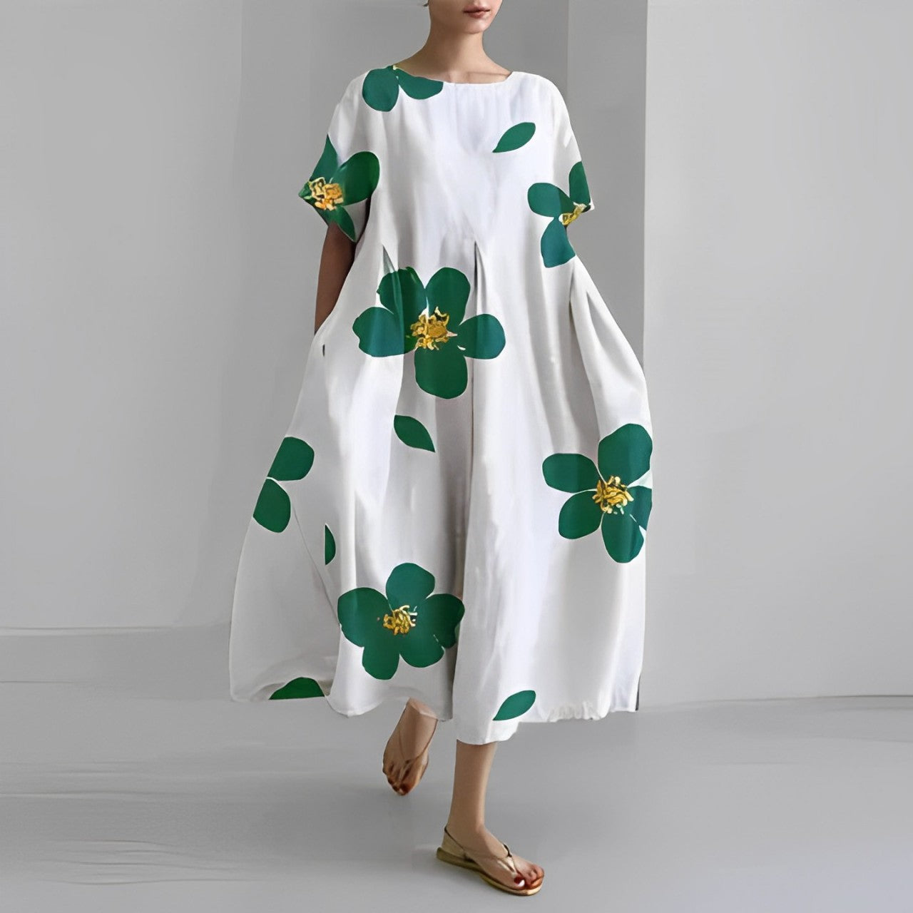 Relaxed Printed Casual Dress