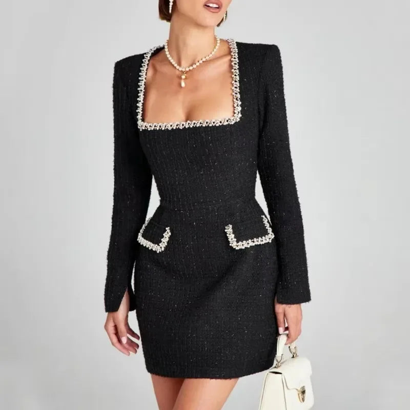 Elegant Tweed Mini Dress