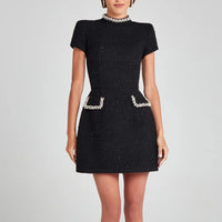 Elegant Tweed Mini Dress