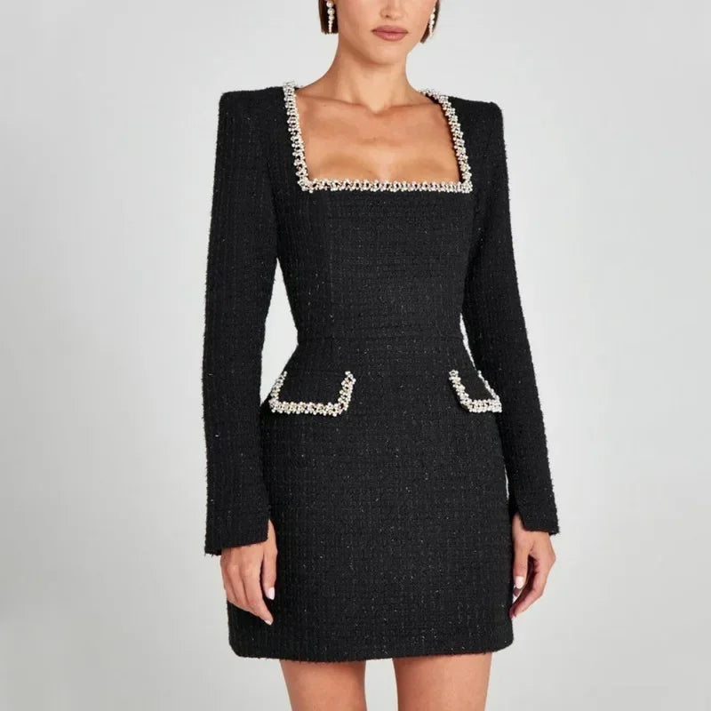 Elegant Tweed Mini Dress